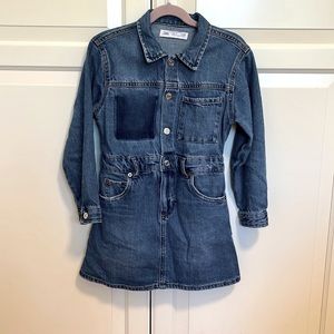Girls zara denim dress - age 7